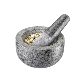 Westmark vijzel met stamper van natuurlijk graniet, groot, binnendiameter: ca. 9,5 cm, grijs, 69602260