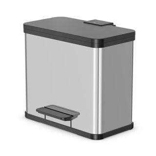 Hailo öko duo plus l prullenbak - 17l + 9l - rvs