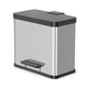 Hailo öko duo plus l prullenbak - 17l + 9l - rvs