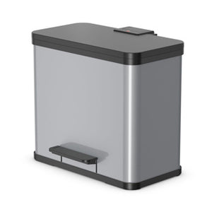 Hailo 0633-220 öko trio plus l pedaalemmer 3x9l zilver zwart