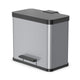 Hailo 0633-220 öko trio plus l pedaalemmer 3x9l zilver zwart