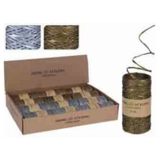 Home styling kerst lint met metaaldraad 2 assorti 25 meter | 4 stuks