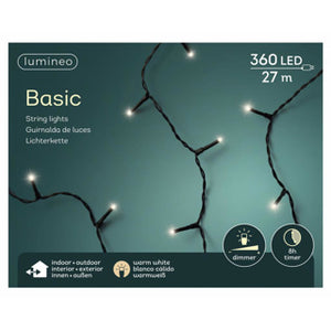 Lumineo kerstverlichting led bin bui 27 meter warm wit 360 lampjes