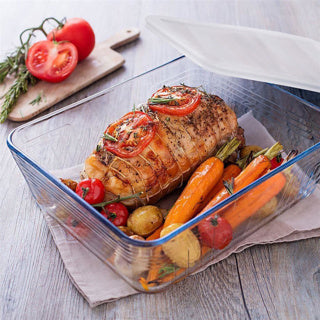 Pyrex - ovenschalen - rechthoekige set van 2 (22 x 17 en 24 x 19 cm)