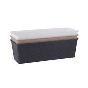 Bloembak 12 x 16 x 40 cm pp assorti kleur | 6 stuks