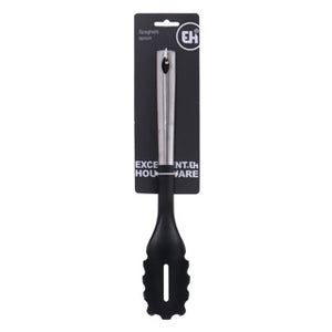 Excellent houseware spaghettilepel 33 cm rvs zwart nylon