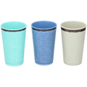Drinkbeker 400 ml 3assorti kunststof | 3 stuks