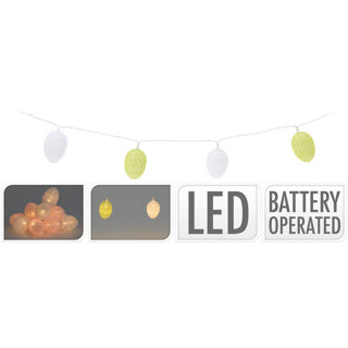 Verlichting ei rafia 10st 3ass | 6 stuks