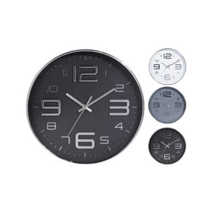 Wandklok 30,5 cm 3 assorti zilver | 2 stuks