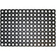 Deurmat rubber zwart met gaten 60x40 cm | 3 stuks