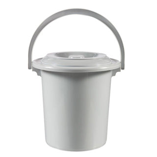 Curver toiletemmer 10l lichtgrijs | 2 stuks