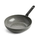 Bk granite ceramic keramische wokpan 28cm - 3.7l - inductie wokpan - zonder deksel - ovenbestendig tot 160 graden - koudgreep - pfas-vrij - grijs