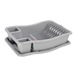 Curver afdruiprek op plateau 38x29x8.5 cm lichtgrijs