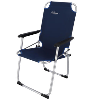 Load image into Gallery viewer, Redcliffs campingstoel met armleuning donker blauw 67 x 53 x 90 cm
