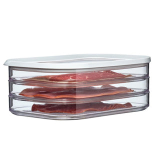 Load image into Gallery viewer, Mepal modula vleeswarendoos 3-laags witte deksel | 2 stuks
