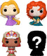 Funko bitty pop: disney princess 4-pack series 4 - rapunzzel 223 - merida 324 - moana 417 + mystery