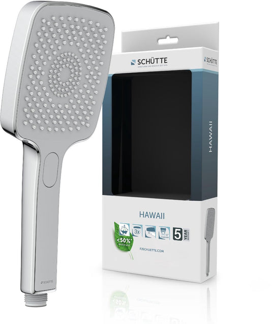 Schütte hawaii handdouche - douchekop hoekig - chroom lichtgrijs