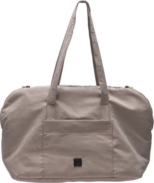Designed by lotte bundu draagtas hond - hondentas - voor kleine honden - stevige bodem - beige - 48x23x33 cm