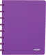 Atoma - trendy schrift | ft a5 | 144 bladzijden | commercieel geruit | transparant paars