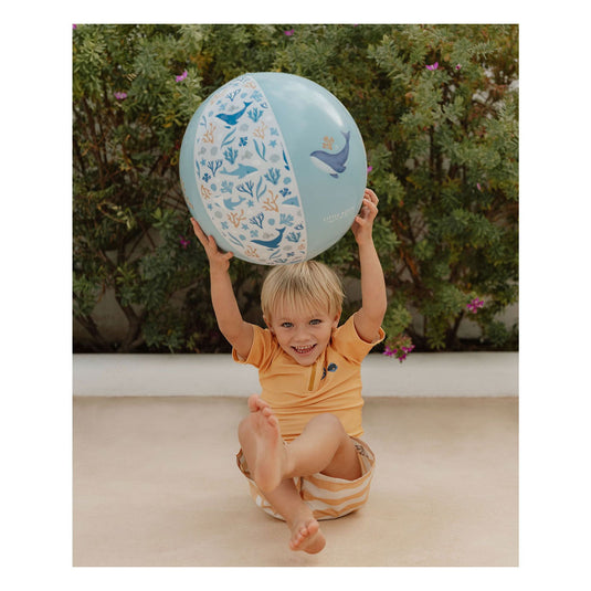 Little dutch strandbal blauw 35 cm ocean dreams