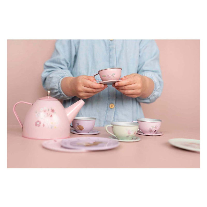 Load image into Gallery viewer, Little dutch fairy garden tinnen theeservies
