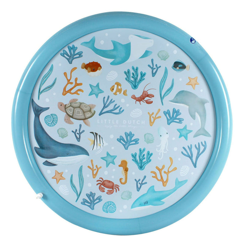 Load image into Gallery viewer, Little dutch ocean dreams waterspeelmat blauw, 150cm
