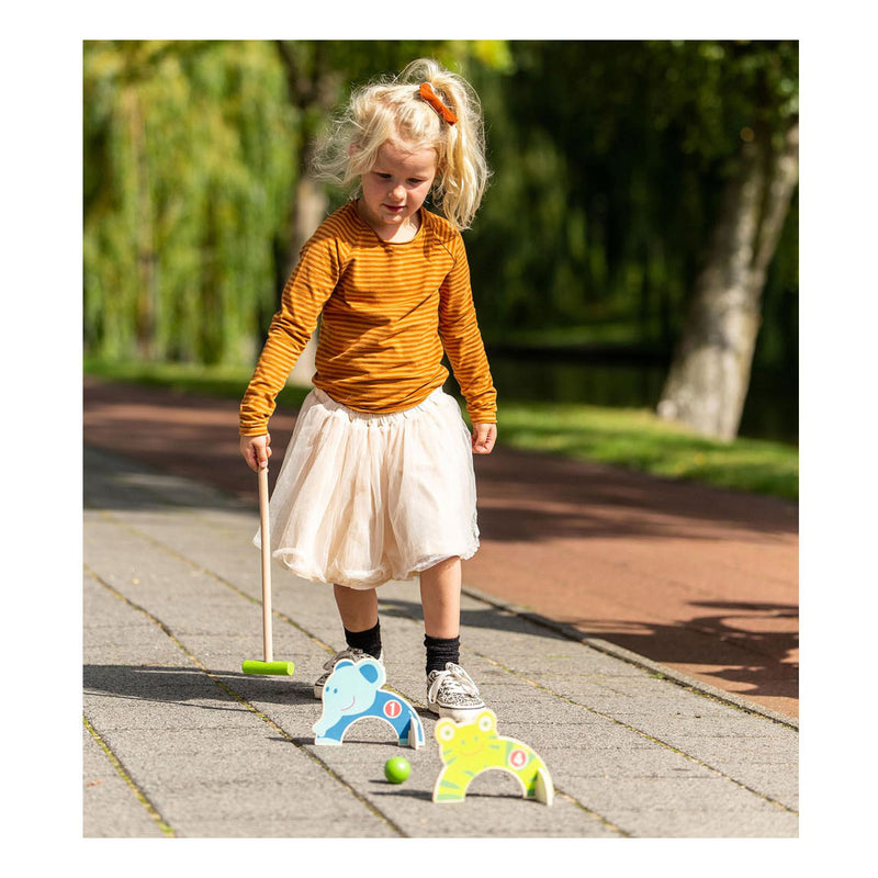 Load image into Gallery viewer, Outdoor play houten dieren croquet
