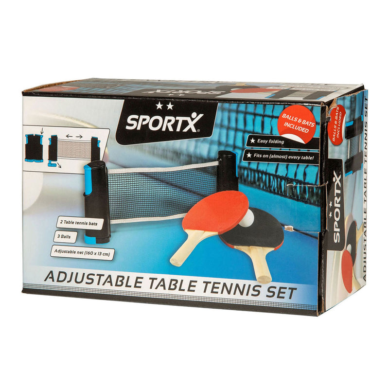 Load image into Gallery viewer, Sportx oprolbare tafeltennisnet met 2 batjes
