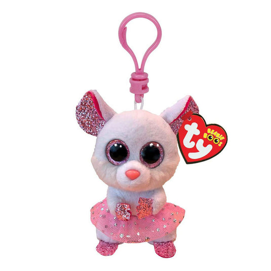 Ty beanie boo's clip nina mouse, 7cm