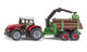 Siku tractor massey ferguson met bosbeheer trailer 1343