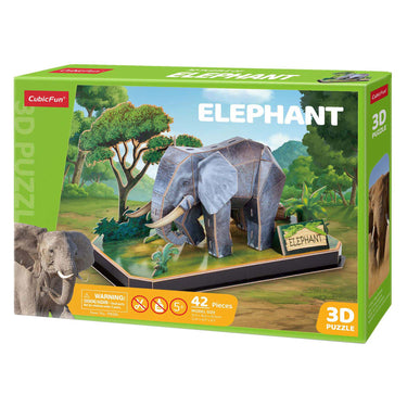 Cubic fun 3d puzzel olifant - 42 stukjes - geschikt voor kinderen vanaf 8 jaar