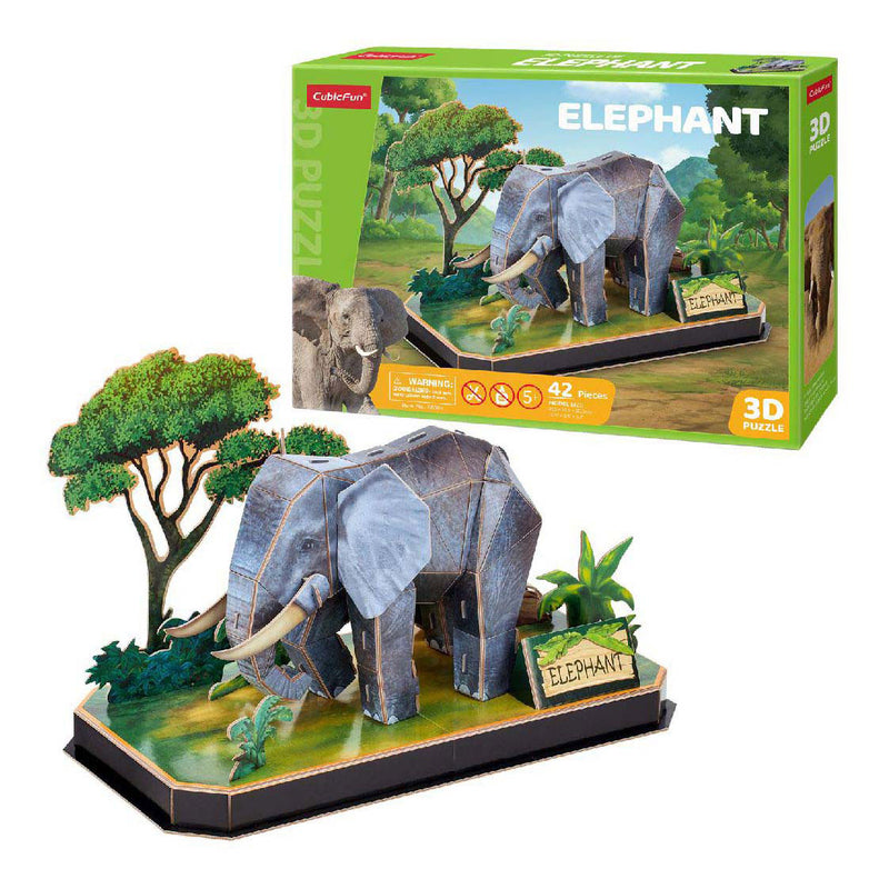 Load image into Gallery viewer, Cubic fun 3d puzzel olifant - 42 stukjes - geschikt voor kinderen vanaf 8 jaar

