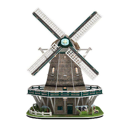 Cubic fun 3d puzzel molen led - 65st.