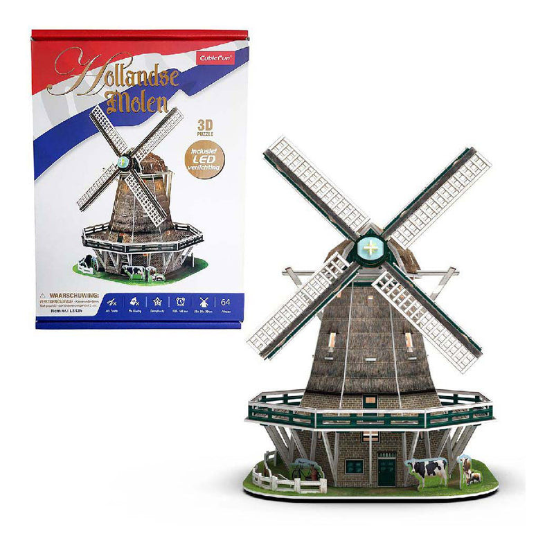 Load image into Gallery viewer, Cubic fun 3d puzzel molen led - 65st.
