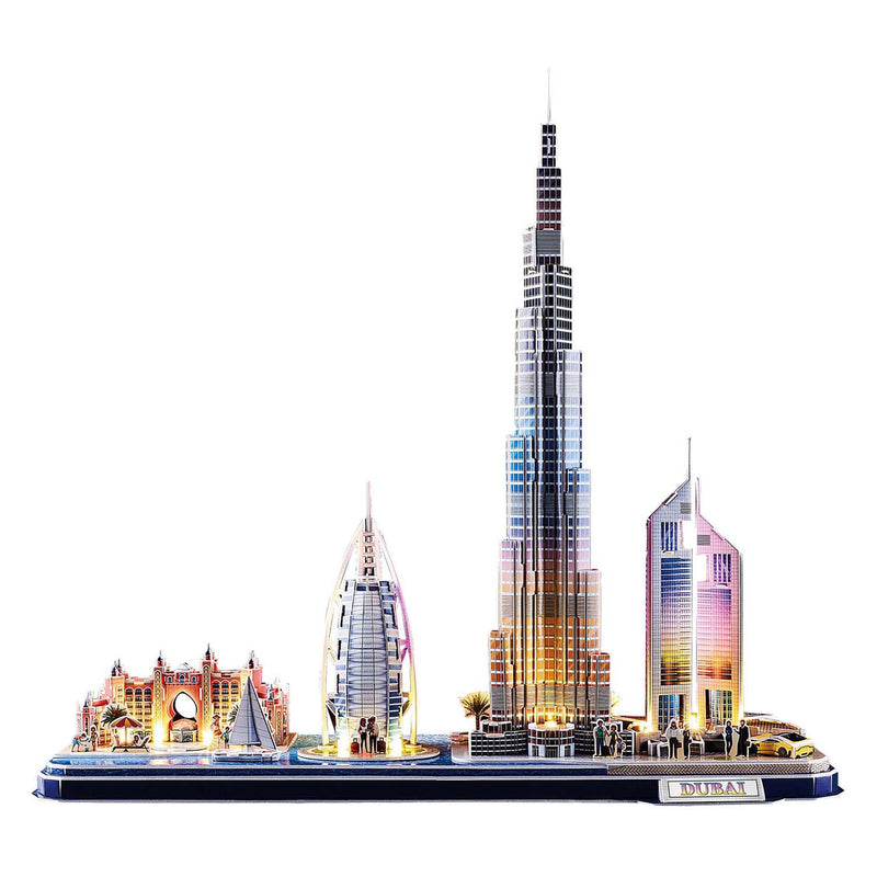 Load image into Gallery viewer, Cubic fun 3d puzzel city line dubai met led verlichting
