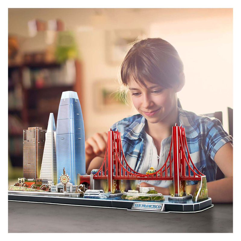 Load image into Gallery viewer, Cubic fun 3d puzzel city line san francisco met led verlichting
