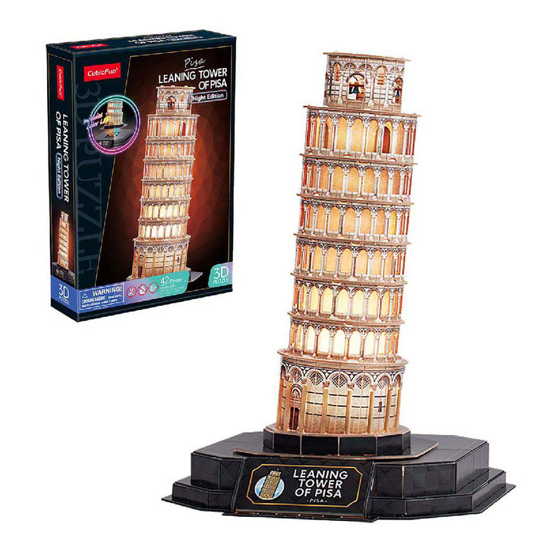 Load image into Gallery viewer, Cubic fun 3d puzzel toren van pisa met led verlichting
