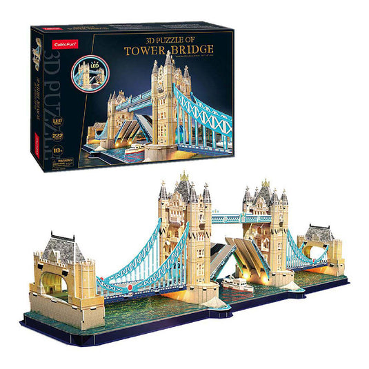 Cubic fun 3d-puzzel tower bridge - met led-verlichting - vanaf 10 jaar