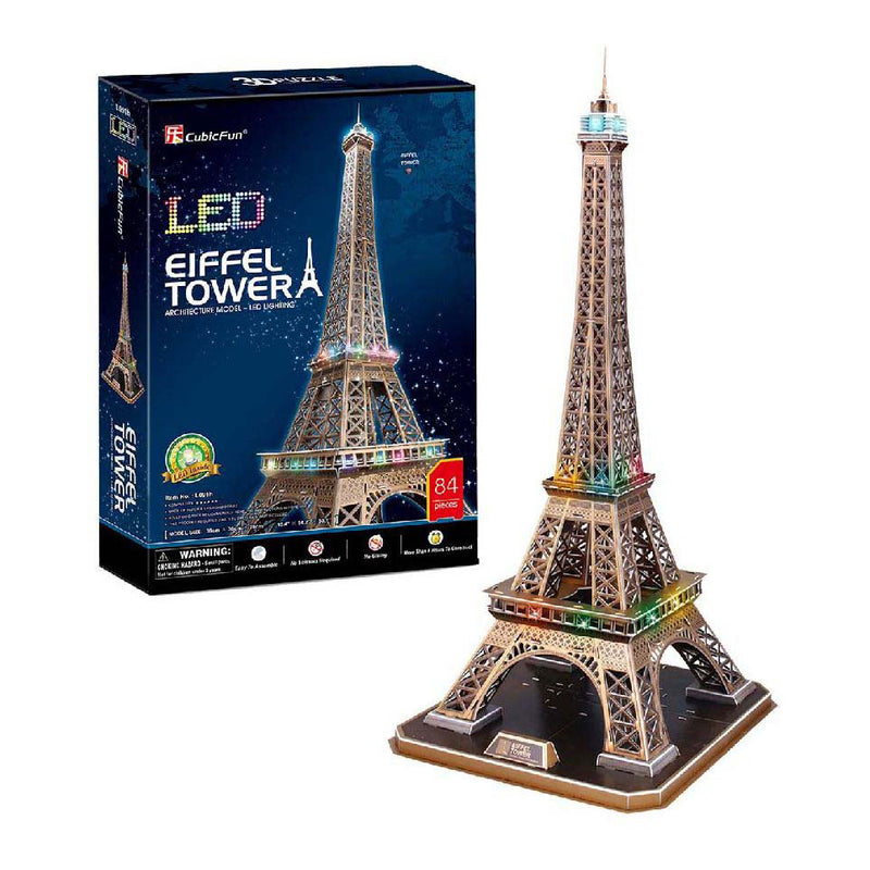 Load image into Gallery viewer, Cubic fun 3d-puzzel eiffeltoren met led
