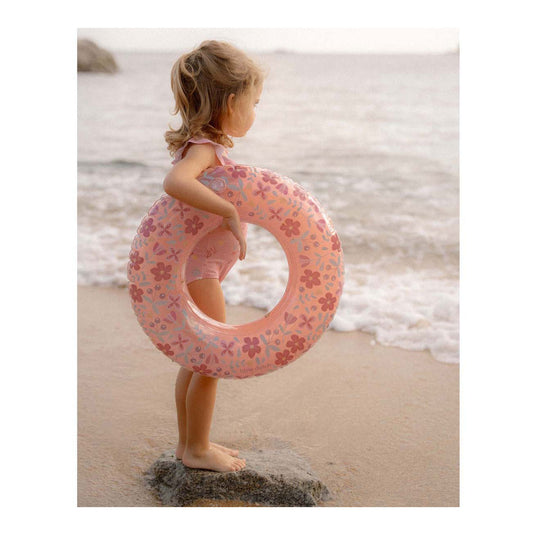 Little dutch pink flower zwemring, 50cm
