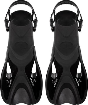 Atlantis dolphin - flippers - zwemvliezen - verstelbare hielstrap - voor zwemmen snorkelen - kinderen - zwart - 30-36