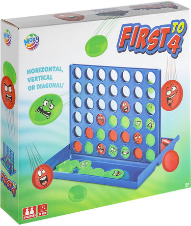 Grafix 4 op een rij gezelschapsspellen voor kinderen volwassenen - denkspel - klassiek bordspel voor in de speelkast - spelletjes voor kinderen