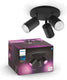 Philips hue fugato opbouwspot - wit en gekleurd licht - 3-spots - zwart