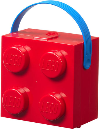 Lego - lunchbox brick 4 met handvat - polypropyleen - rood