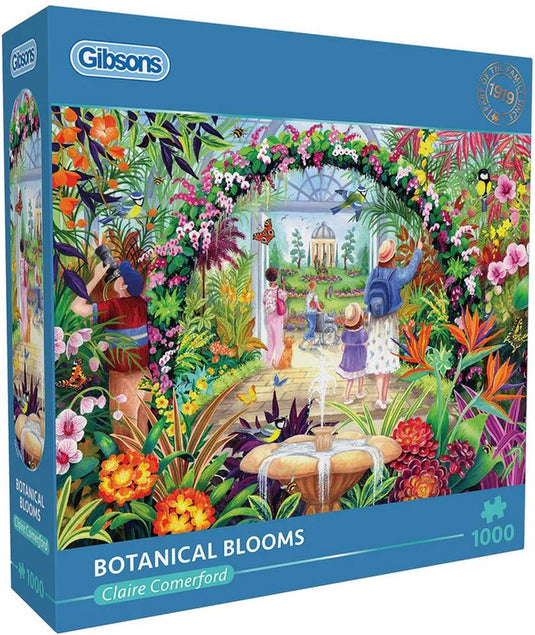 Gibsons - botanical blooms (door claire comerford) - 1000 stukjes 68×49cm (b×h) - legpuzzel voor volwassenen
