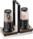Gefu x-plosion® peper- en zoutmolen set – 2-delig – zwart – met acaciahouten houder