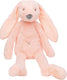 Happy horse recycled konijn richie knuffel 58 cm - perzikroze - baby knuffel
