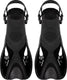 Atlantis dolphin - flippers - zwemvliezen - verstelbare hielstrap - voor zwemmen snorkelen - volwassenen - zwart - 41-45