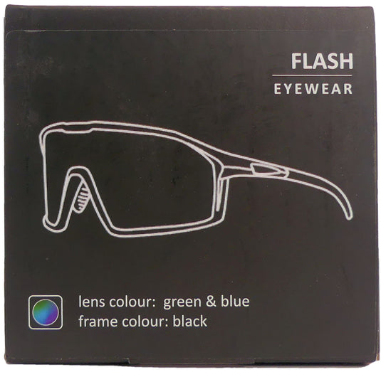 Kross fietsbril flash uv400 gepolariseerde lenzen - zwart frame