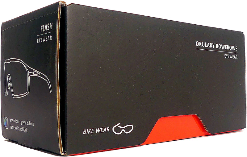 Load image into Gallery viewer, Kross fietsbril flash uv400 gepolariseerde lenzen - zwart frame
